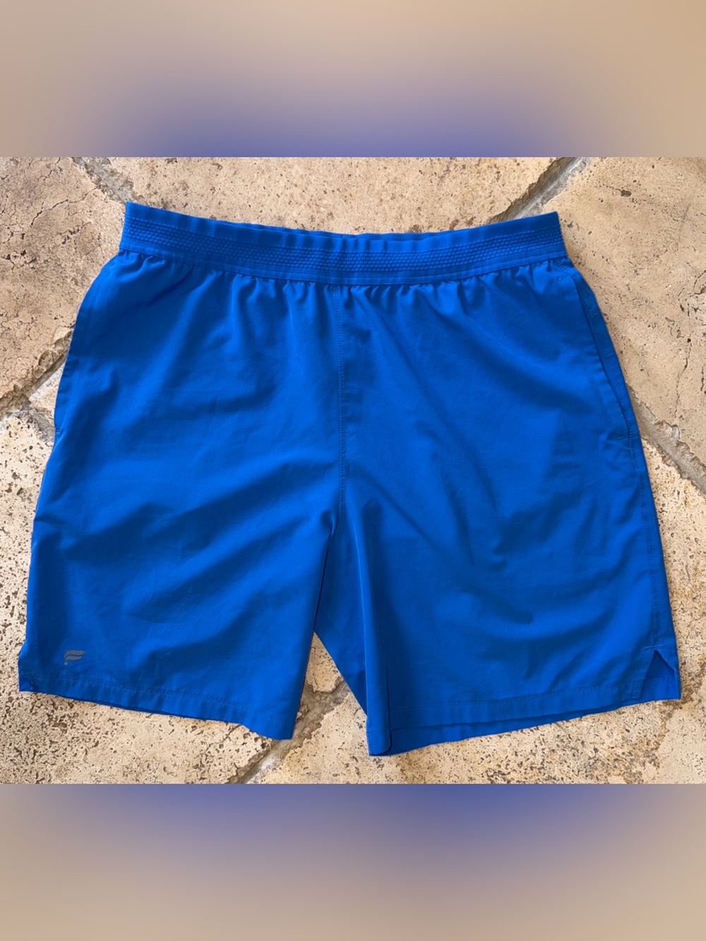 Fabletics Shorts Men’s Large Blue Athletic Running 7” Inseam Elastic Waist